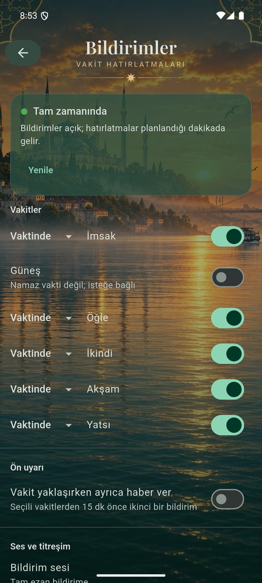 Bildirim ayarları