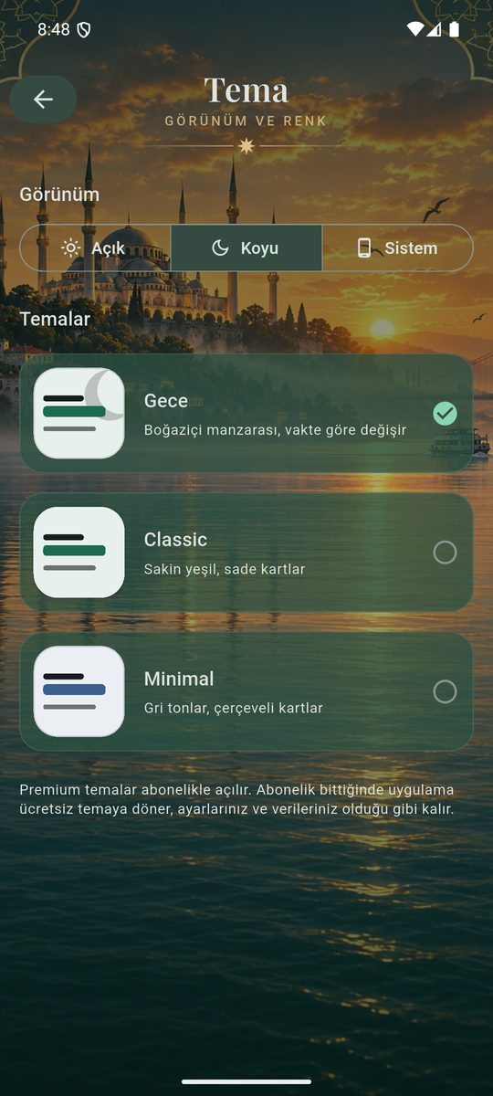 Tema seçimi
